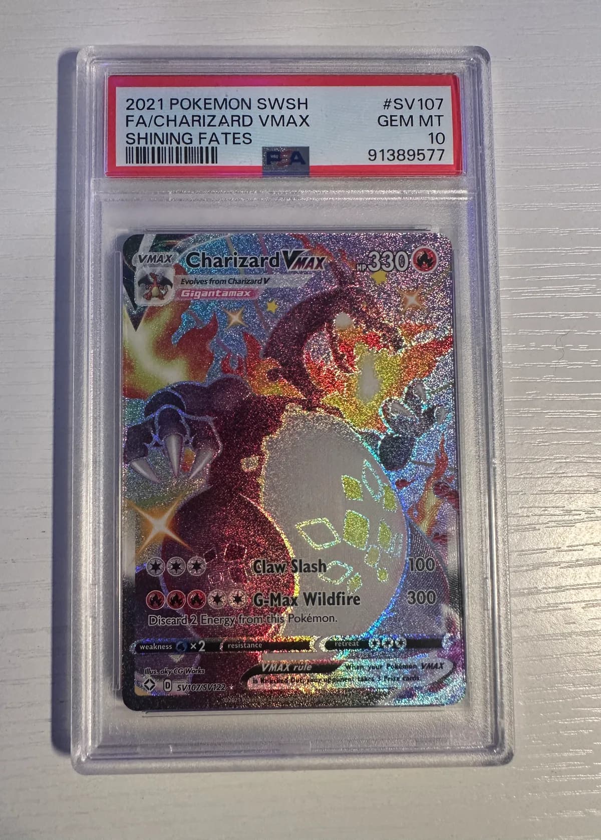Charizard VMAX, Shining Fates · SV107/SV122 · shiny full art